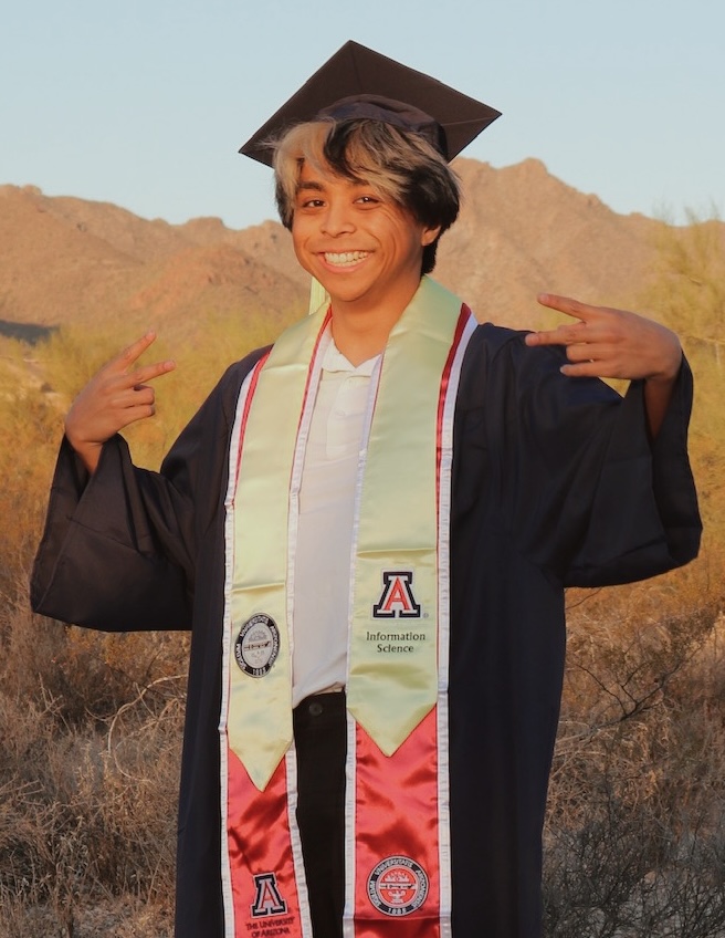 Photo of me in a cap and gown